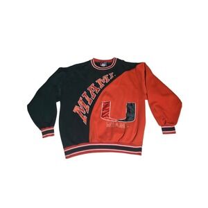 Vintage Miami Hurricanes Crewneck Sweatshirt Men's XL Color Block U Logo 90s B26